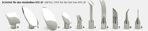 Embouts métalliques pour la spatule chauffante RTC-2F