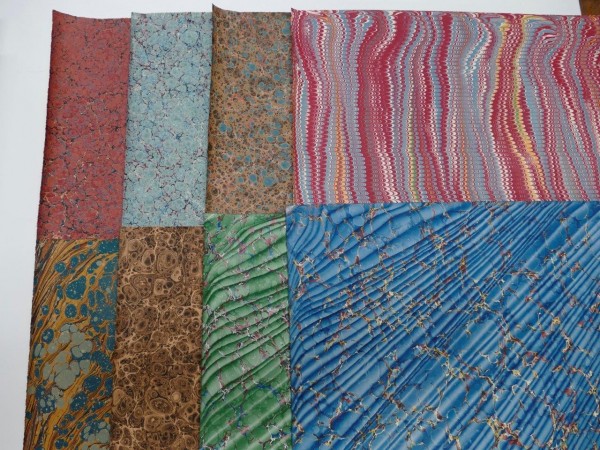 Papier de couleur originaux de l'atelier de Hesse, 8 feuilles
